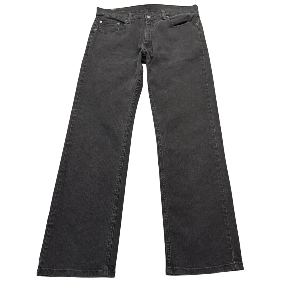 Levi's 559 Jeans Men Relaxed Straight Black 34x31 Cotton‎ Stretch Denim Casual